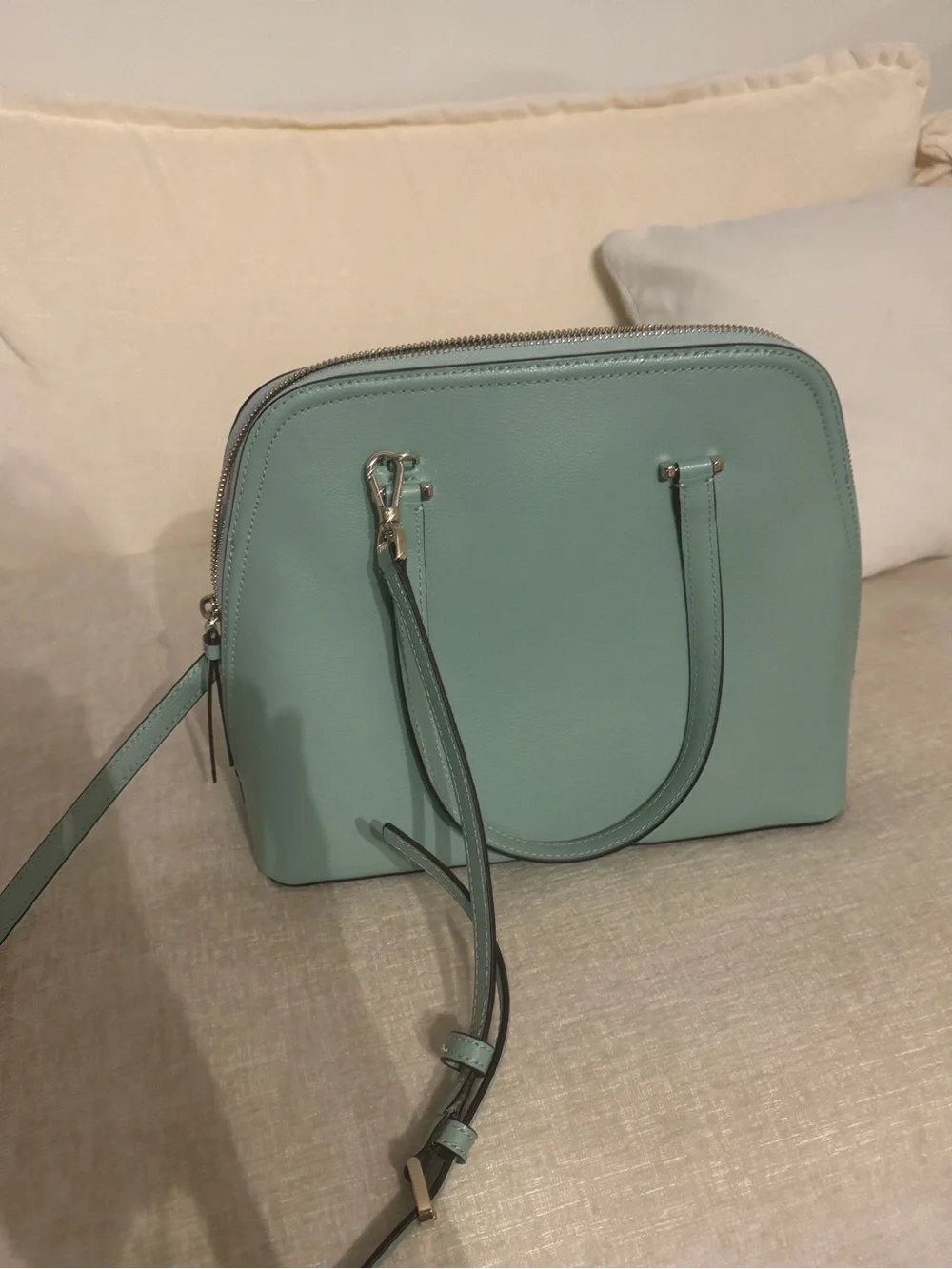 kate spade Mint Green Dome Satchel with Crossbody Strap